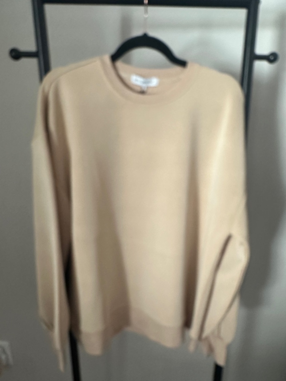WeWoreWhat Beige Crewneck Sweater